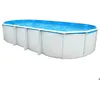 Image de Kit Piscine hors sol ovale TOI - 730x366x132 cm Ibiza - Filtre à sable 79m3-h et skimmer -Liner bleu - Échelle de sécurité - Tapis