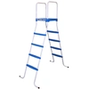 Image de Echelle Double Symétrique Plateforme Toi 2x4 Marches Laquée Epoxy Pour Piscine Hors-sol