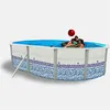 Image de MOSAIQUE Piscine hors sol en acier ovale 550 x 366 x 120 (Kit complet piscine Filtre Skimmer et échelle)