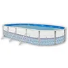 Image de MOSAIQUE Piscine hors sol ovale en acier 730 x 366 x 120 cm (Kit complet piscine Filtre Skimmer et échelle)
