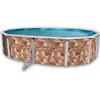 Image de Kit Piscine Hors-sol Acier Toi Rocalla Ovale Décoration Pierre 5.50 X 3.66 X 1.20m