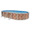 Image de ROCALLA Piscine hors sol ovale en acier 915 x 457 x 120 cm (Kit complet piscine Filtre Skimmer et échelle)