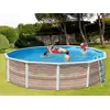 Image de Kit Piscine Hors-sol Acier Toi Pinus Ronde Décoration Bois 5.50m X 1.20m