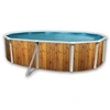 Image de Kit Piscine Hors-sol Acier Toi Veta Ovale Décoration Bois 5.50 X 3.66 X 1.20m
