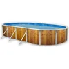 Image de Piscine hors sol acier TOI - Veta - 730x366x120cm - Ovale - Filtre à sable et échelle de sécurité