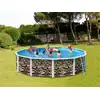 Image de Kit Piscine Hors-sol Acier Toi Muro Ronde Décoration Pierre 6.40m X 1.20m