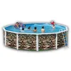 Image de MUR Piscine hors sol en acier circulaire / ronde 640 x 120 (Kit complet piscine Filtre Skimmer et échelle)