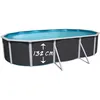 Image de Kit Piscine hors sol acier TOI - Magnum - 640 x 366 x 132 cm - Ovale (Livrée avec kit complet Piscine Filtre Skimmer et échelle)