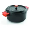 Image de Cocotte ronde fonte aluminium - D : 28 cm 3.5 L - noir