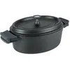 Image de Cocotte en fonte ovale - LACOR - 26 cm - Noir - Anti-adhésif - 3.5 L - Tous feux