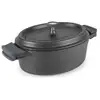 Image de Cocotte Noire Ovale Alu Fondu 31x25 Lacor - 25935