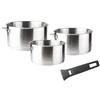 Image de Combi Set De 3 Casseroles 16-18-20 Cm + 1 Poignee Noir Lacor - 56610