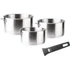 Image de Série de 3 casseroles - LACOR - Ø16-18-20cm - Combi - Avec 1 poignée noir - Gradué