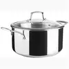 Image de Faitout Lacor Trichef 24 Cm Inox 18/10 Verre 5 L Tous Feux Induction