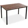 Image de Table De Salle À Manger Marron Noir Bois Mdf (80 X 76 X 120 Cm)