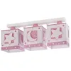 Image de Plafonnier enfant - Dalber - Moonlight - Motif lune et étoiles - Rose - 3 Ampoules E27