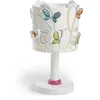 Image de Lampe de chevet enfant - DALBER - Butterfly - Motif papillons colorés - L 15 cm - H 30 cm