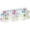 Image de Plafonnier enfant DALBER Butterfly - Motif papillons colorés - L 15 cm - H 205 cm - Blanc rose vert bleu