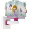 Image de Applique murale enfant - DALBER - Mermaids - Motif sirènes - L 20 cm - H 24 cm - Rose - Vert