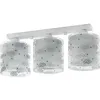 Image de Dalber - Plafonnier enfant de 3 Ampoules - Clouds - Motif nuages L 15 cm H 205 cm Gris