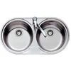 Image de Évier 2 bacs - TEKA - DR 80 2C - 360 x 360 mm - Profondeur 16 cm - Gris