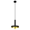 Image de Suspension - FARO BARCELONA - WHIZZ - Ø25 cm - Culot E27 - Noir satiné / Intérieur doré