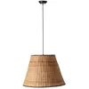 Image de Suspension dôme en rotin - FARO - SUMBA - Noir - E27 - 3000K - 56 cm