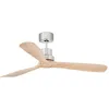 Image de Ventilateur de plafond sans lumière nickel mat Ø 132 cm LANTAU DC 33373DC