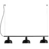 Image de Luminaire linéaire suspendu - FARO BARCELONA - TATAWIN S - 3x E27 - Acier noir & verre opale - Design contemporain