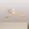Image de Ventilateur de plafond sans lumière blanc/pin Ø 132 cm modèle LANTAU DC 33561DC