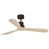 Image de Ventilateur de plafond - FARO BARCELONA - LANTAU DC 33562DC - Ø132 cm - Pin marron - Moteur DC 6 vitesses
