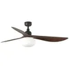 Image de OUTWOOD L Ventilateur de plafond marron avec lumière 34362-11L