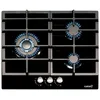 Image de Cuisinière à gaz - CATA - LCIB 6021 BK - Verre - Noir - 3 Brûleurs - 6250 W