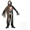 Image de Déguisement de squelette voilé enfant - Taille 5-6 ans - Costume Halloween - Masque inclus - Mains de squelette