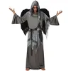 Image de Déguisement - ATOSA - Ange noir homme - Gris - Fibre synthétique - Sans ailes