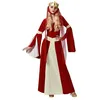 Image de déguisement femme médiévale rouge taille xs/s