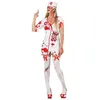 Image de Déguisement infirmière ensanglantée femme Halloween - robe coiffe cache-oeil - ATOSA