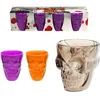 Image de Verre à Shooter - Tête De Mort - Noir - 4 pièces - Compatible lave-vaisselle - Verre multicolor