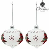 Image de Boules De Noël 8 Cm (2 Uds) Verre Blanc