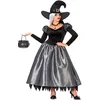 Image de Déguisement - ATOSA - Déguisement de Sorcière Élégante - Noir - Femme Adulte - Idéal Halloween
