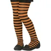 Image de Collant rayé orange et noir enfant