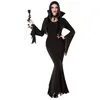 Image de Déguisement femme - ATOSA - Famille morbide - Noir - Robe longue sirène - Manches et bas déchirés