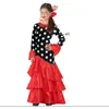 Image de Déguisement Pour Adultes Flamenca Noir Rouge Espagne - 7-9 Ans