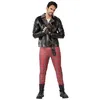 Image de Déguisement Punk - ATOSA - Homme - Veste imitation cuir - Pantalon à carreaux - Années 70-80