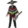Image de Déguisement poncho squelette Dia de los muertos enfant
