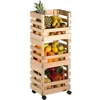 Image de Resserre a légumes 3 paniers pin massif - bois brut