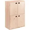 Image de Meuble de rangement en pin 4 portes dinamic