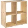 Image de Étagère cubes en bois brut dinamic 4 cases 1055022
