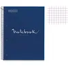 Image de Cahier - A4 (21x29 7cm) - Petits carreaux - 120 pages - couverture en carton bleu - à spirale - Notebook Miquelrius