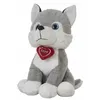 Image de Jouet Peluche Husky Coeur 48 Cm